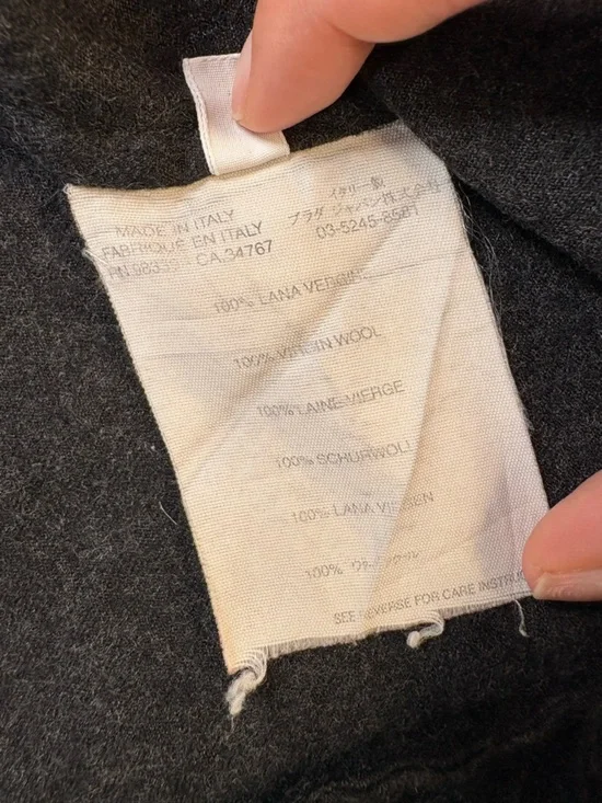 miu miu charcoal wool tailored button up blouse italy - Picture 8 of 15